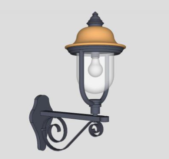 现代简约壁灯SU模型下载_sketchup草图大师SKP模型