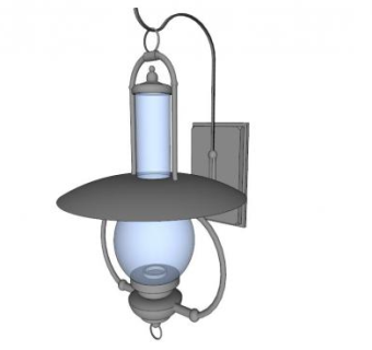 墙壁烛台灯SU模型下载_sketchup草图大师SKP模型