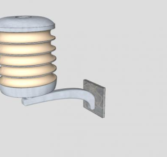 现代时尚铁艺壁灯SU模型下载_sketchup草图大师SKP模型