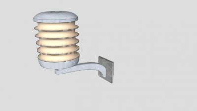 现代时尚铁艺壁灯SU模型下载_sketchup草图大师SKP模型