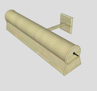 现代黄铜壁灯SU模型下载_sketchup草图大师SKP模型