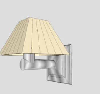 卧室不锈钢壁灯SU模型下载_sketchup草图大师SKP模型