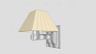 卧室不锈钢壁灯SU模型下载_sketchup草图大师SKP模型