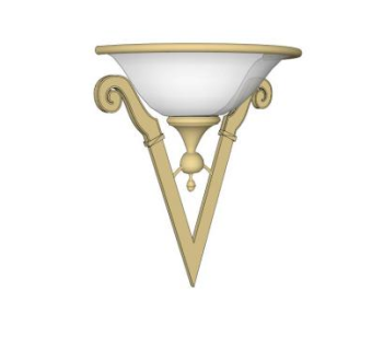 古典风格壁灯SU模型下载_sketchup草图大师SKP模型