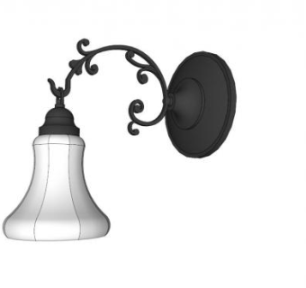 简欧铸铁壁灯SU模型下载_sketchup草图大师SKP模型