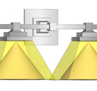 现代双头壁灯SU模型下载_sketchup草图大师SKP模型