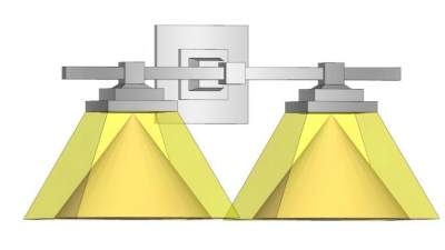 现代双头壁灯SU模型下载_sketchup草图大师SKP模型