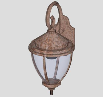复古金属壁灯灯具SU模型下载_sketchup草图大师SKP模型
