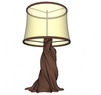 现代树枝台灯SU模型下载_sketchup草图大师SKP模型