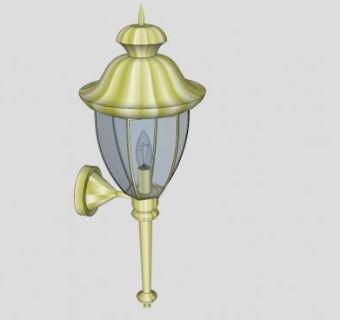 金属六角铜壁灯SU模型下载_sketchup草图大师SKP模型