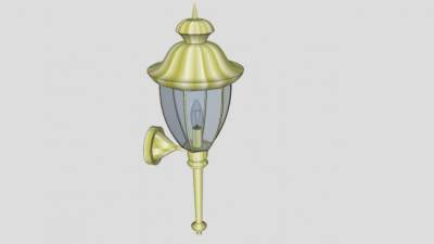 金属六角铜壁灯SU模型下载_sketchup草图大师SKP模型