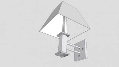 现代白色床头壁灯SU模型下载_sketchup草图大师SKP模型