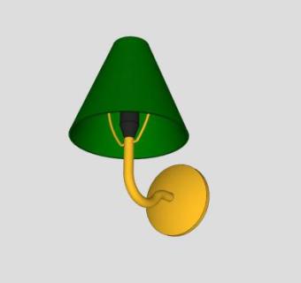 室内黄铜壁灯SU模型下载_sketchup草图大师SKP模型