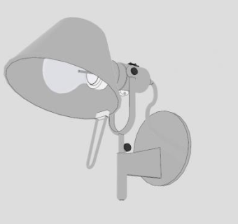 简易客厅壁灯SU模型下载_sketchup草图大师SKP模型