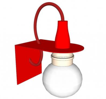 金属墙灯壁灯SU模型下载_sketchup草图大师SKP模型