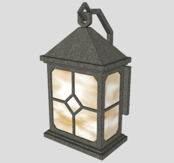 中式仿古灯壁灯SU模型下载_sketchup草图大师SKP模型