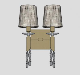 欧式墙灯蒂芙尼SU模型下载_sketchup草图大师SKP模型