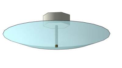 玻璃圆顶天花板灯SU模型下载_sketchup草图大师SKP模型