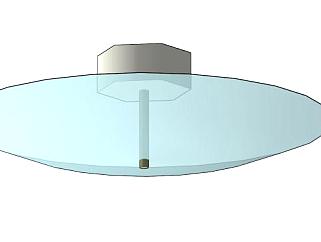 玻璃圆顶天花板灯SU模型下载_sketchup草图大师SKP模型