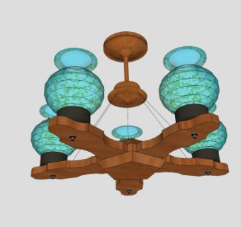 玻璃天花板吸顶灯SU模型下载_sketchup草图大师SKP模型