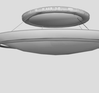 圆形天花板夹具吸顶灯SU模型下载_sketchup草图大师SKP模型