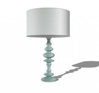 现代简约床头台灯SU模型下载_sketchup草图大师SKP模型