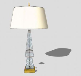 水晶台灯SU模型下载_sketchup草图大师SKP模型