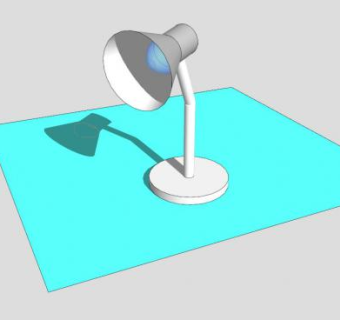 现代办公台灯SU模型下载_sketchup草图大师SKP模型