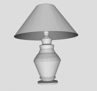 简易白色台灯SU模型下载_sketchup草图大师SKP模型