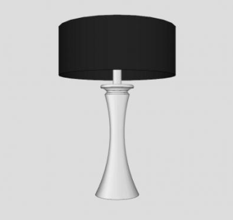 现代粗制镍台灯SU模型下载_sketchup草图大师SKP模型