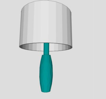 现代亚克力台灯SU模型下载_sketchup草图大师SKP模型