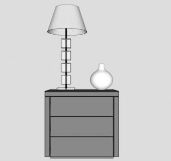 现代时尚台灯SU模型下载_sketchup草图大师SKP模型