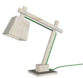 实木台灯SU模型下载_sketchup草图大师SKP模型