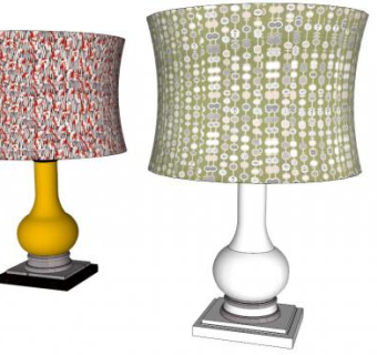 台灯装饰灯具SU模型下载_sketchup草图大师SKP模型