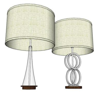 树脂台灯SU模型下载_sketchup草图大师SKP模型