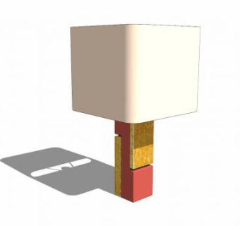 塔辛台灯灯具SU模型下载_sketchup草图大师SKP模型