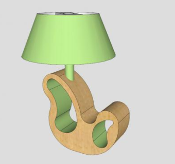 简易台灯SU模型下载_sketchup草图大师SKP模型