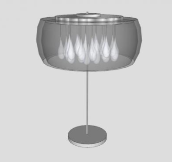 现代台灯灯泡灯具SU模型下载_sketchup草图大师SKP模型