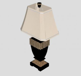 奢华欧式台灯SU模型下载_sketchup草图大师SKP模型