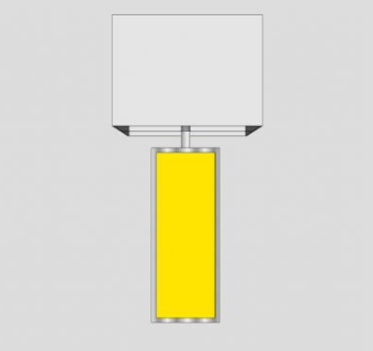 简单黄色台灯SU模型下载_sketchup草图大师SKP模型