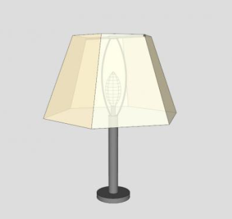 亚克力现代台灯SU模型下载_sketchup草图大师SKP模型