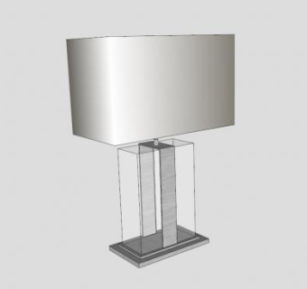 水晶抛光镍台灯SU模型下载_sketchup草图大师SKP模型