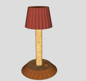 欧式瓦灯台灯SU模型下载_sketchup草图大师SKP模型