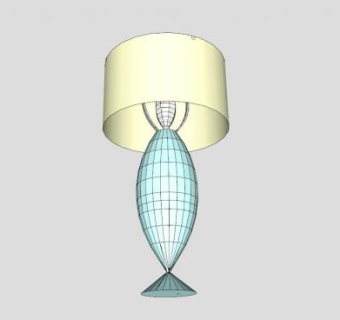 简约陶瓷台灯SU模型下载_sketchup草图大师SKP模型