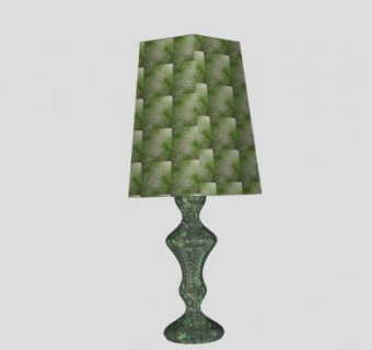 现代绿色台灯SU模型下载_sketchup草图大师SKP模型