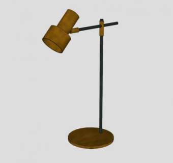 青铜金属台灯SU模型下载_sketchup草图大师SKP模型