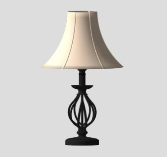 铁艺亚克力台灯SU模型下载_sketchup草图大师SKP模型