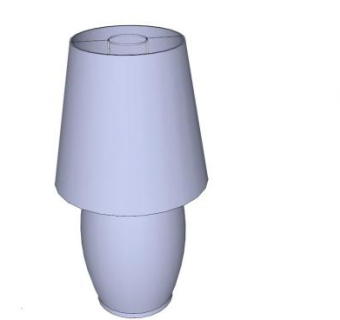 现代简约亚克力台灯SU模型下载_sketchup草图大师SKP模型