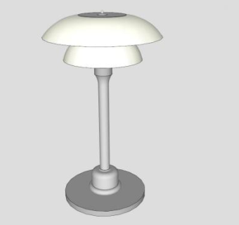 现代半圆简约台灯SU模型下载_sketchup草图大师SKP模型