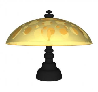 蘑菇亚克力台灯SU模型下载_sketchup草图大师SKP模型